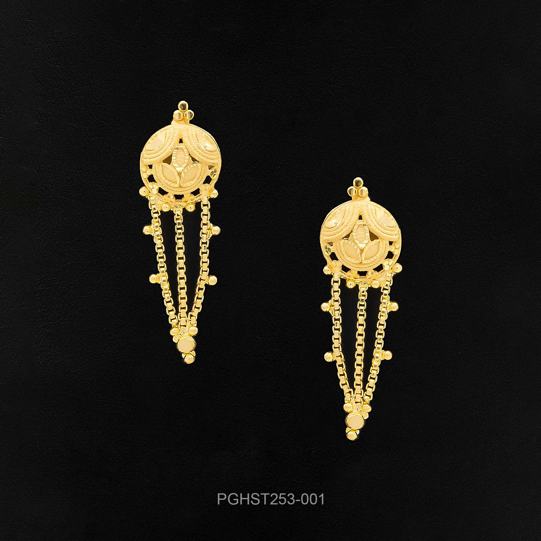 GOLDEN HANGING STUD PGHST253-001