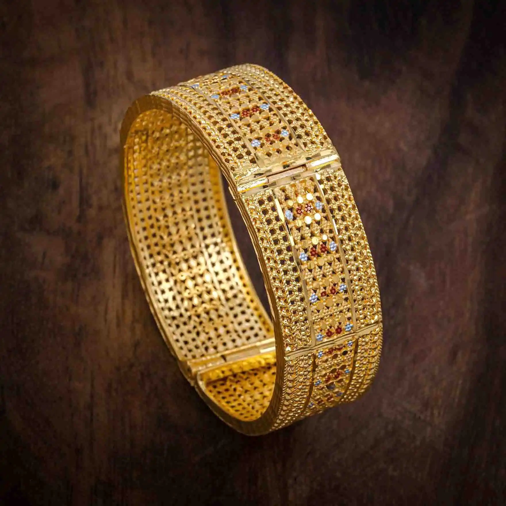 Enamel Bangle PEB10-24-004 - Parakkat Jewels