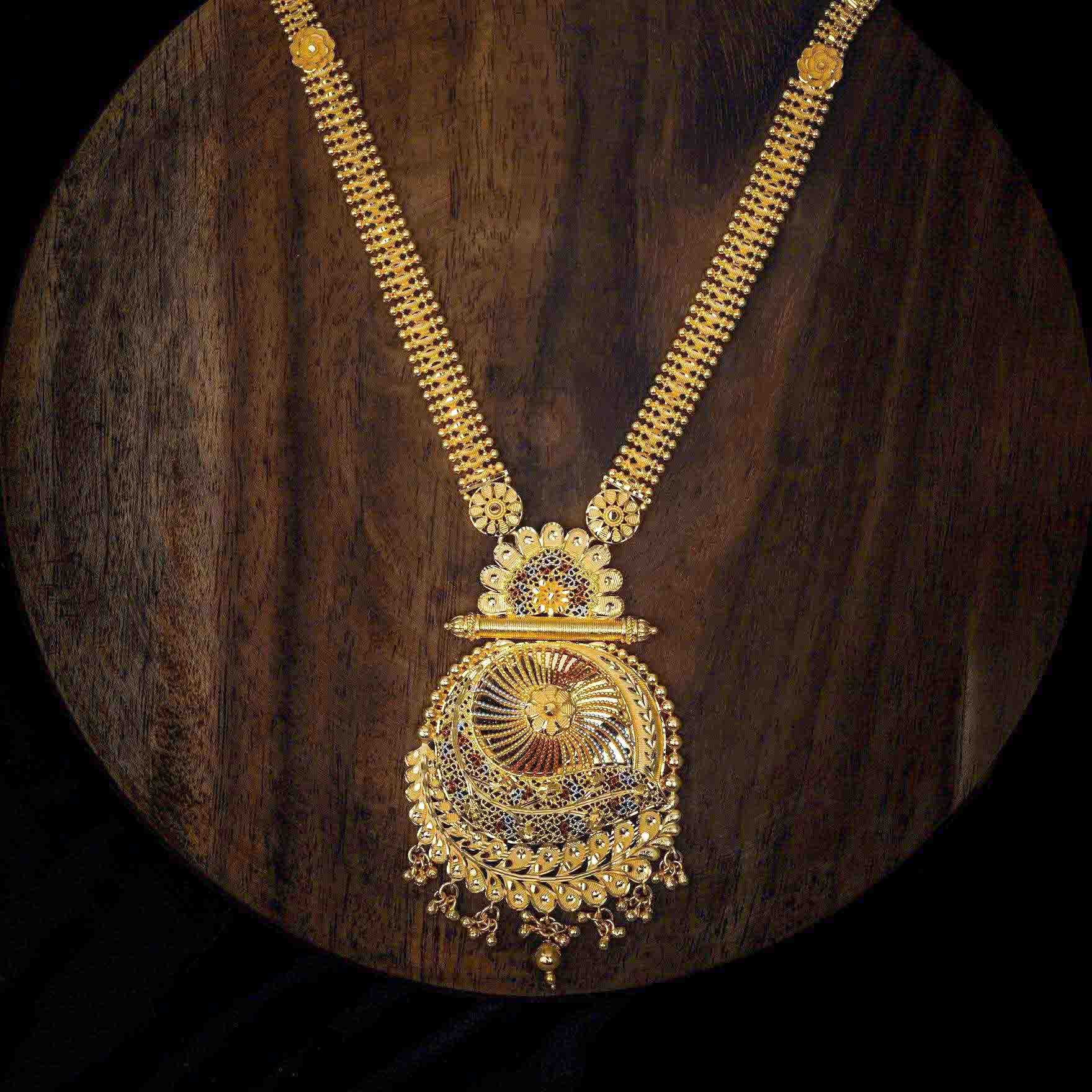 Enamel Necklace PENL19-069 - Parakkat Jewels
