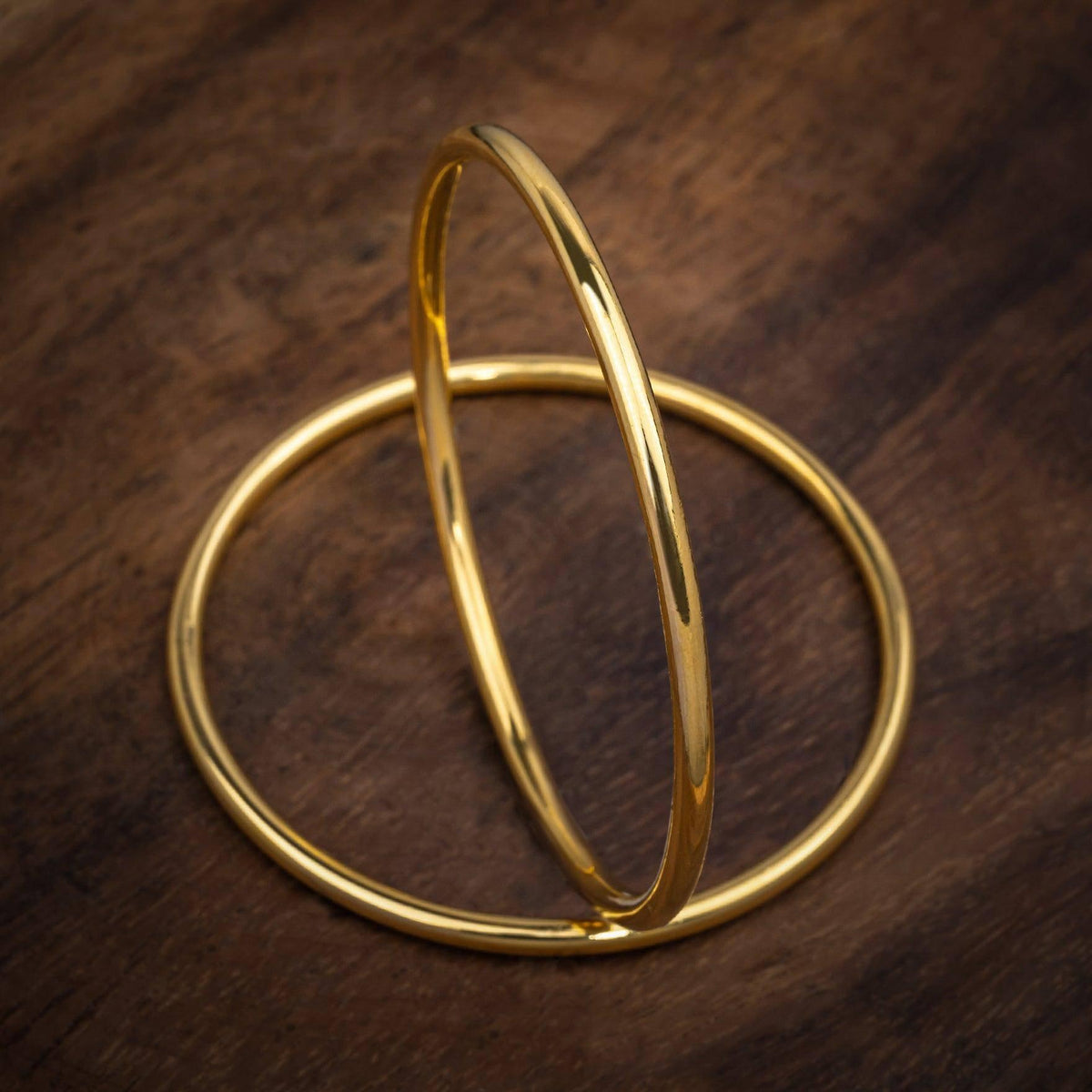 Light Weight Gold Layered Bangles for Women Parakkat Jewels