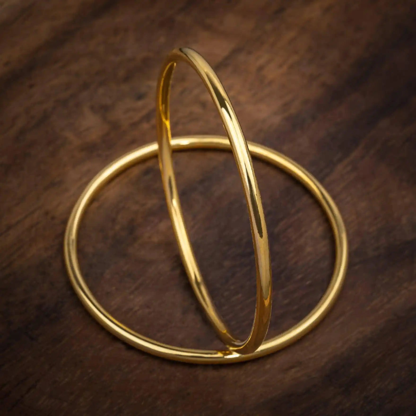 Golden Bangle PGB10-031 - Parakkat Jewels