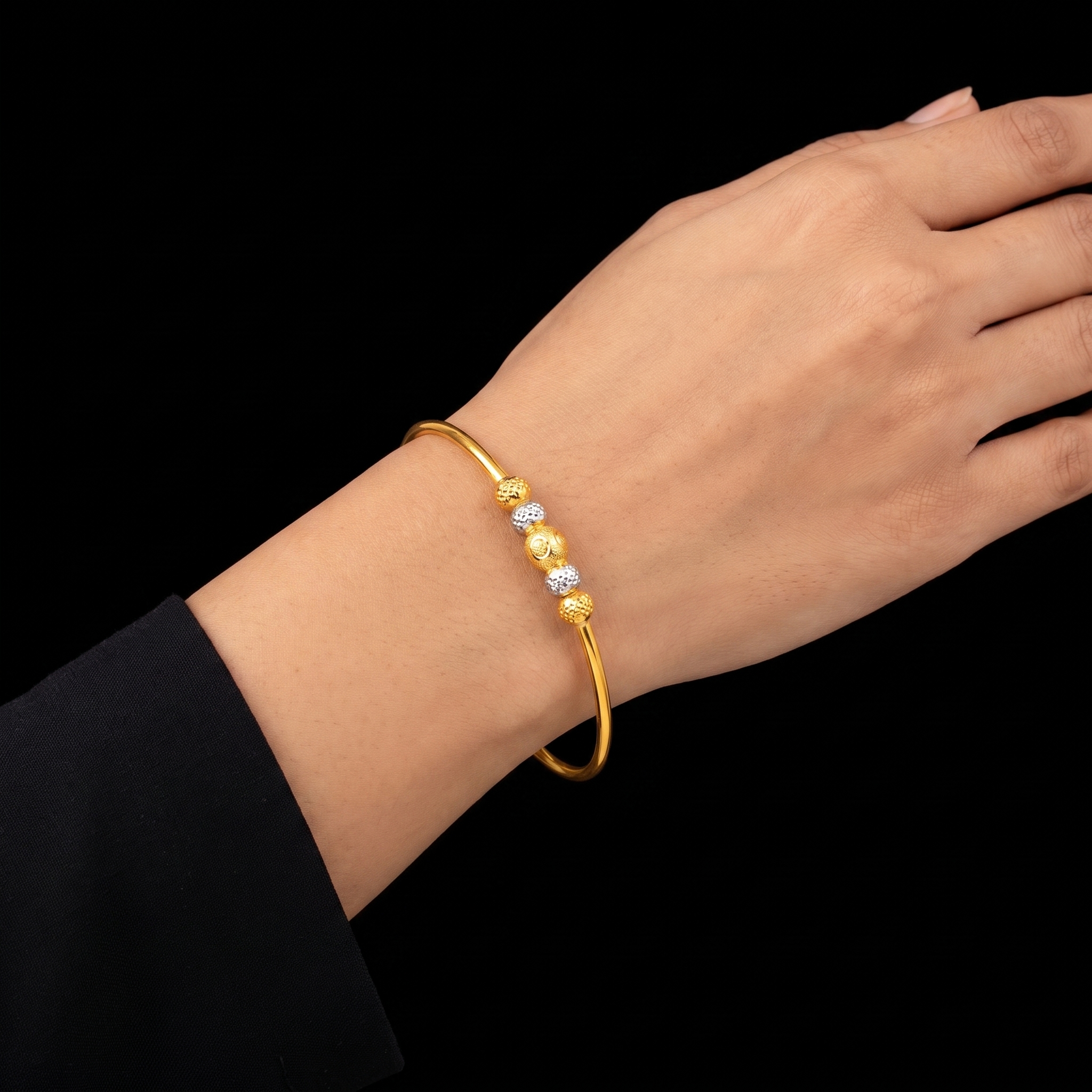 Rhodium Bangle PRGB4-081