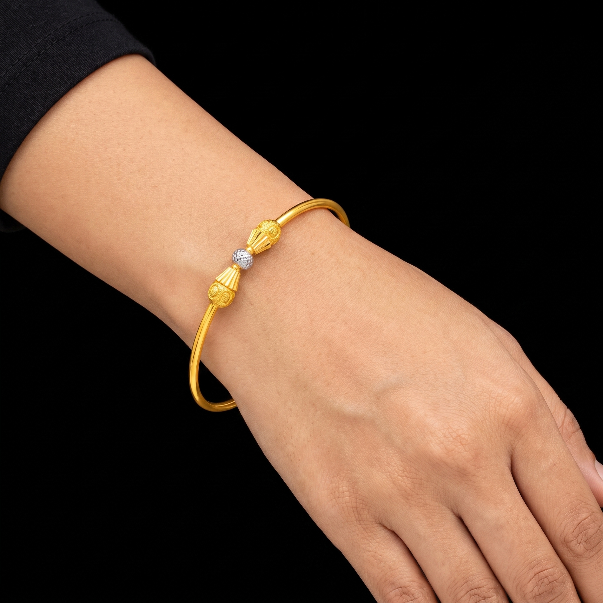 Rhodium Bangle PRGB5-081