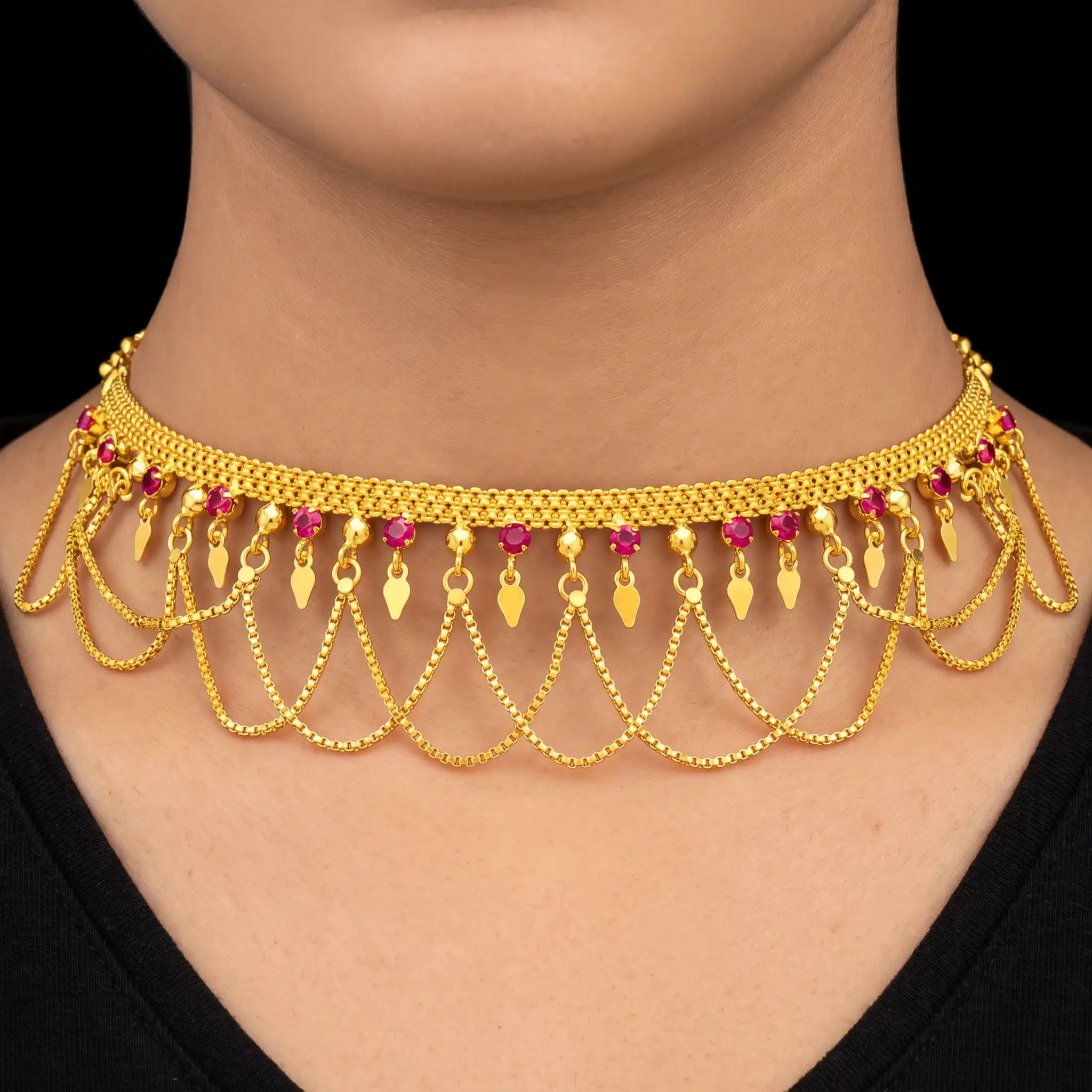 Stone necklace PSNS83R-085