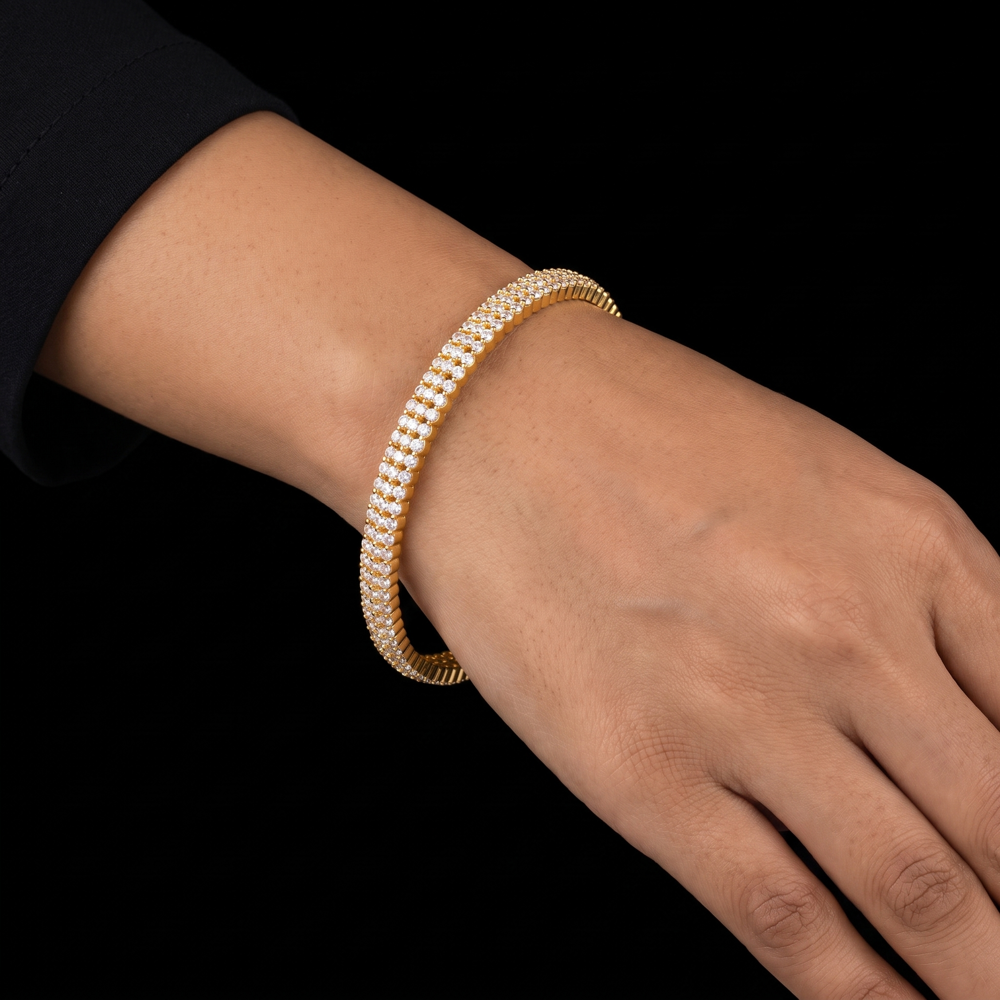 White Ad Stone Bangle PSB18W-092