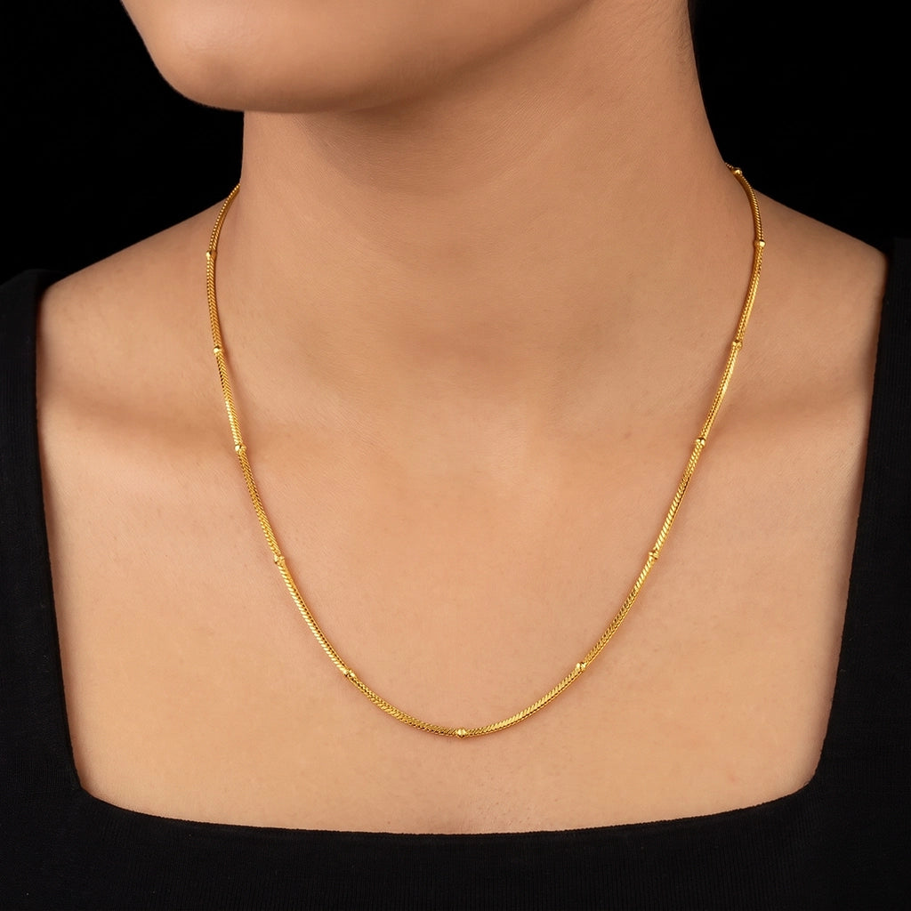 Cable Slim Round Chain Millennium Gold Layered
