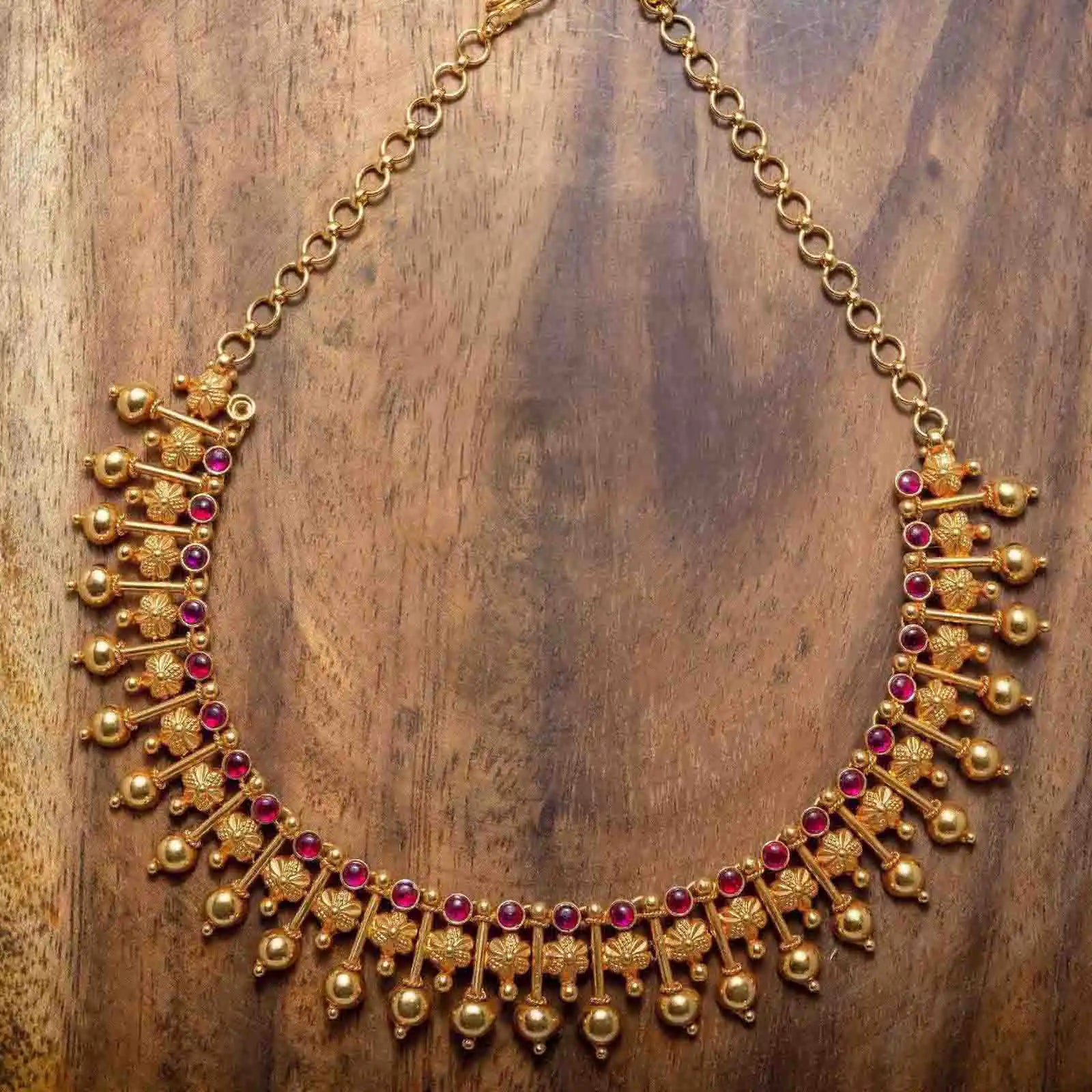 Necklace PSGRNSSR10R-0301 — Gold Plated Jewellery | Parakkat Jewels