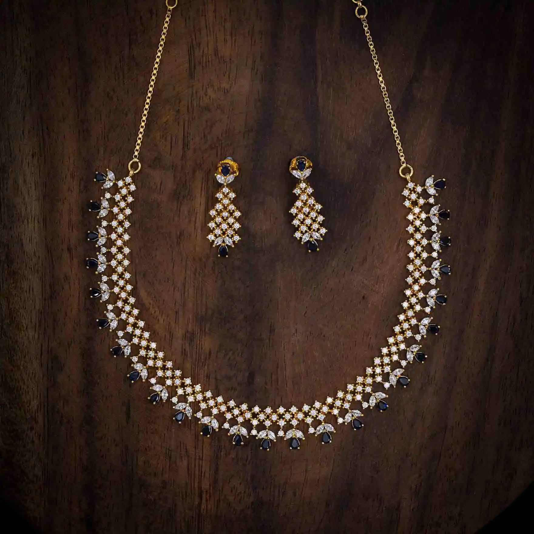 Necklace PSNS49WBL-036,PSHST66WBL-061 - Parakkat Jewels