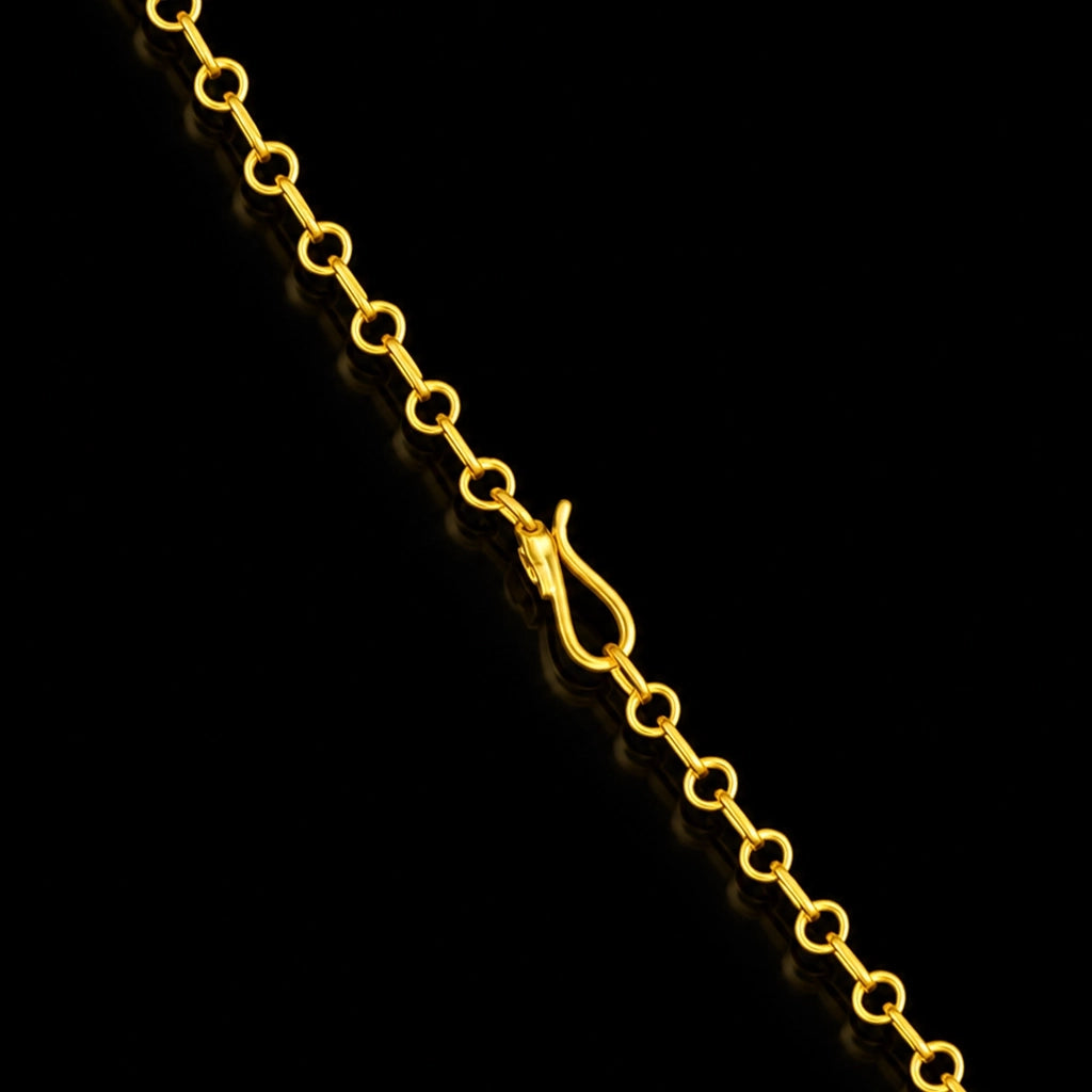 CZ Oval Link Graduated Necklace Set Short Gold Layered