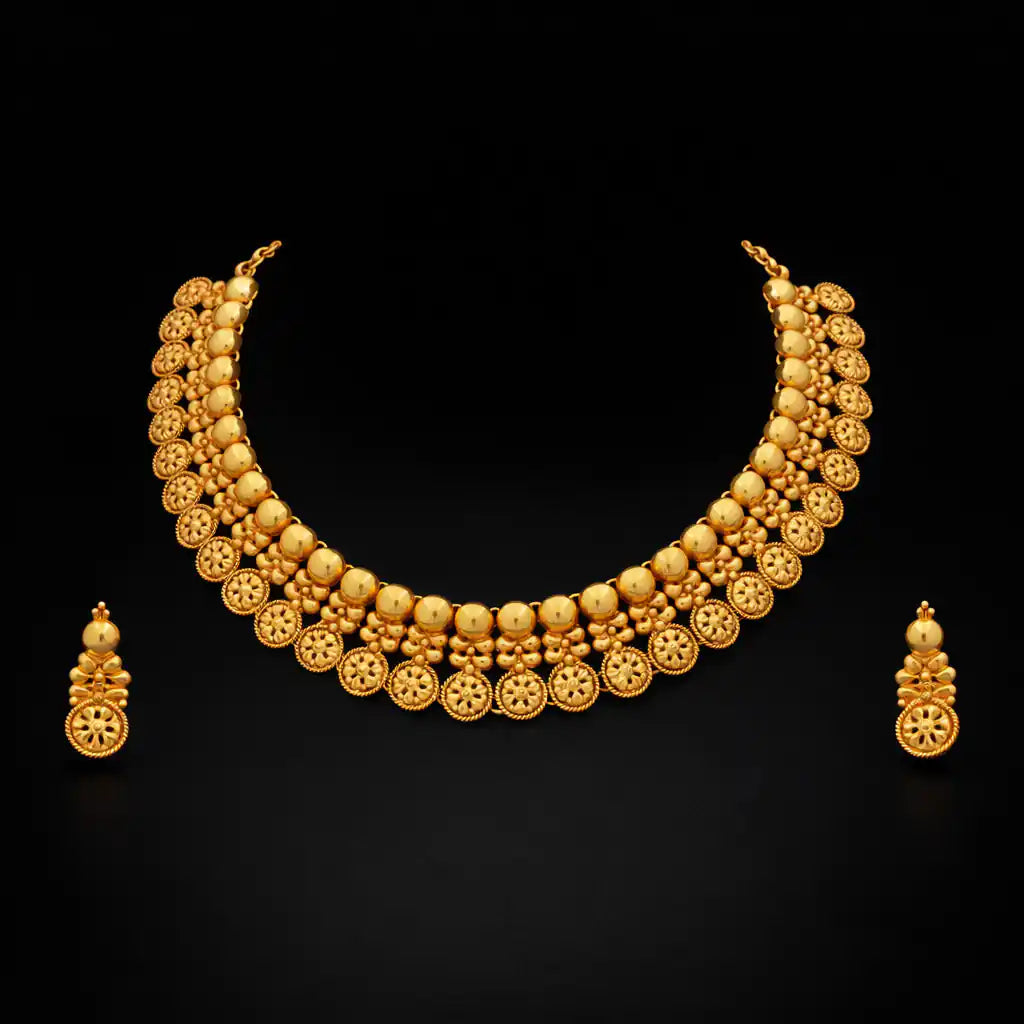 South Indian Gold Plated Necklaces