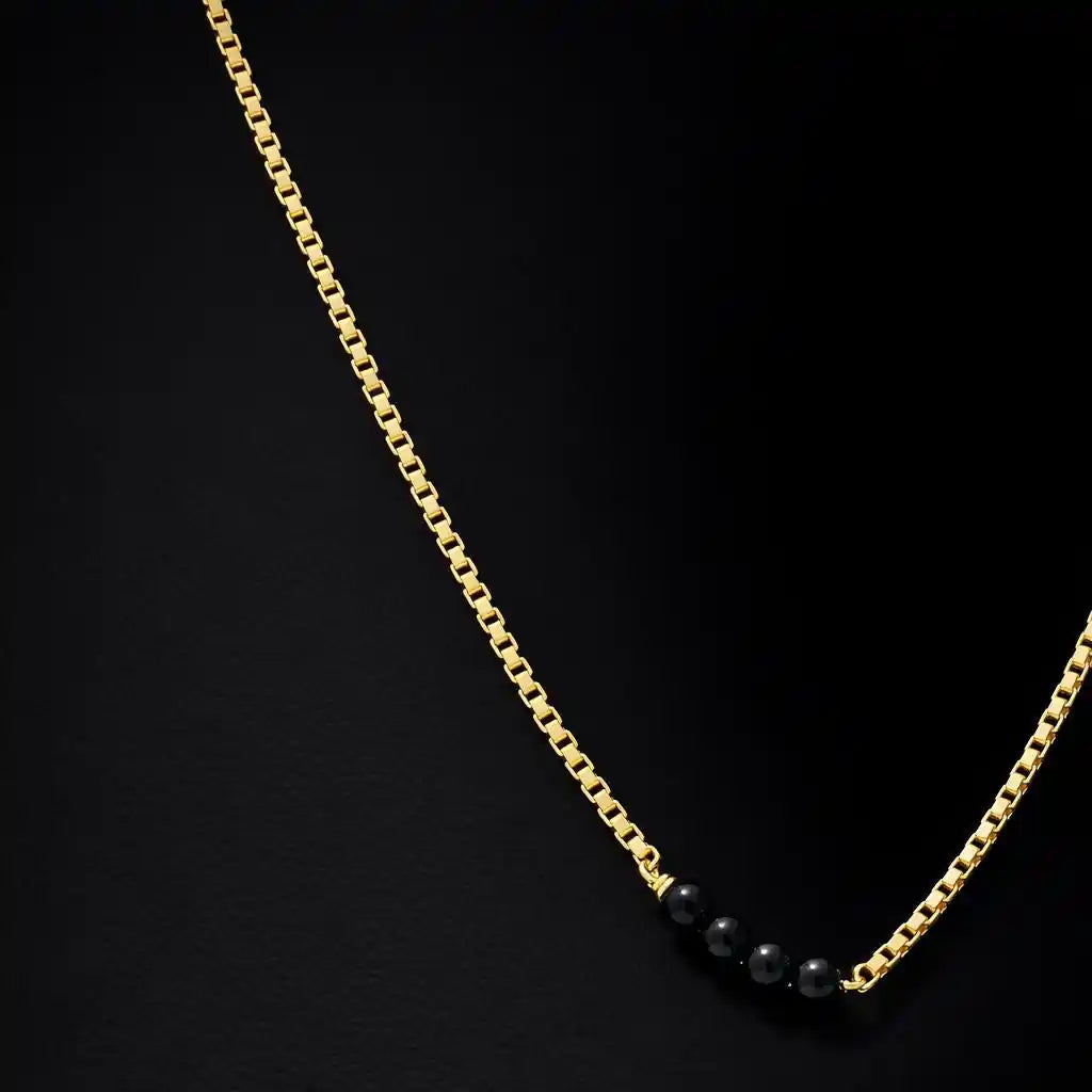 Black bead Necklace PPNS5BO-053