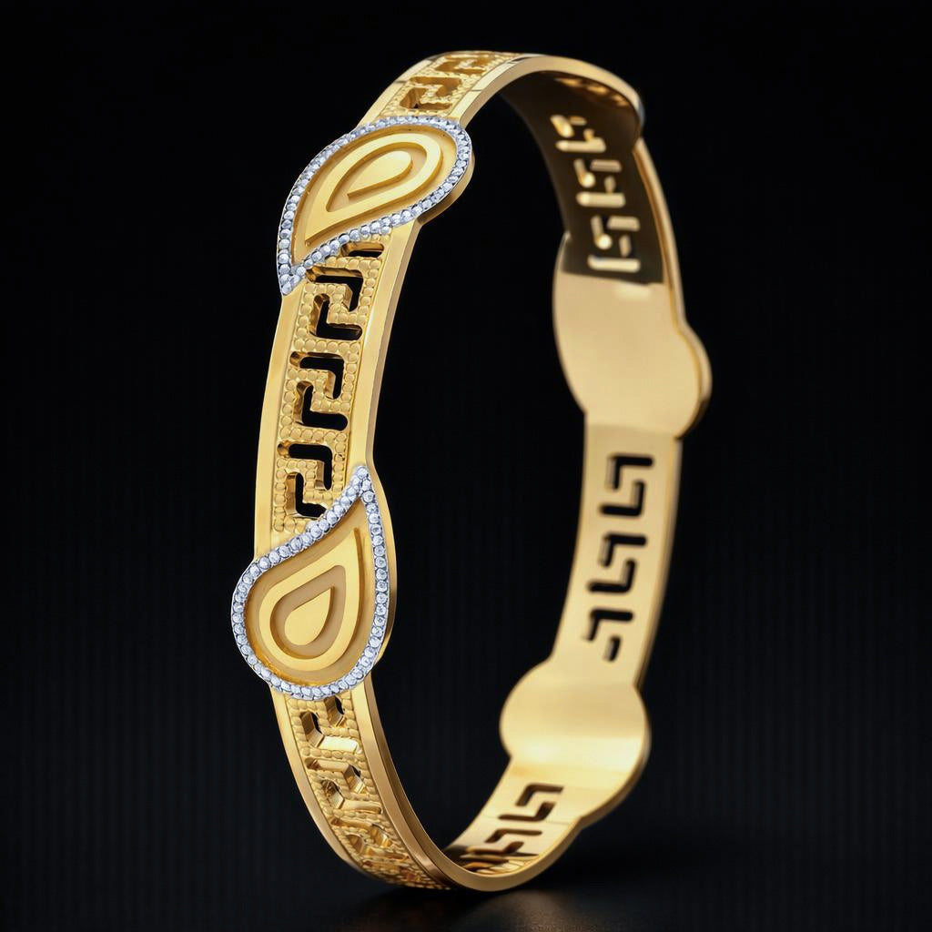 Rhodium Bangle PRGB113-032