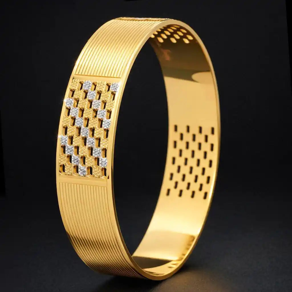 Rhodium Bangle PRGB34-003