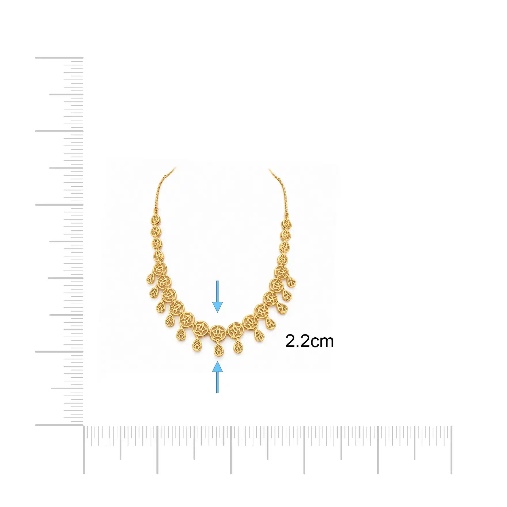 Golden Necklace Short PGNS76-035