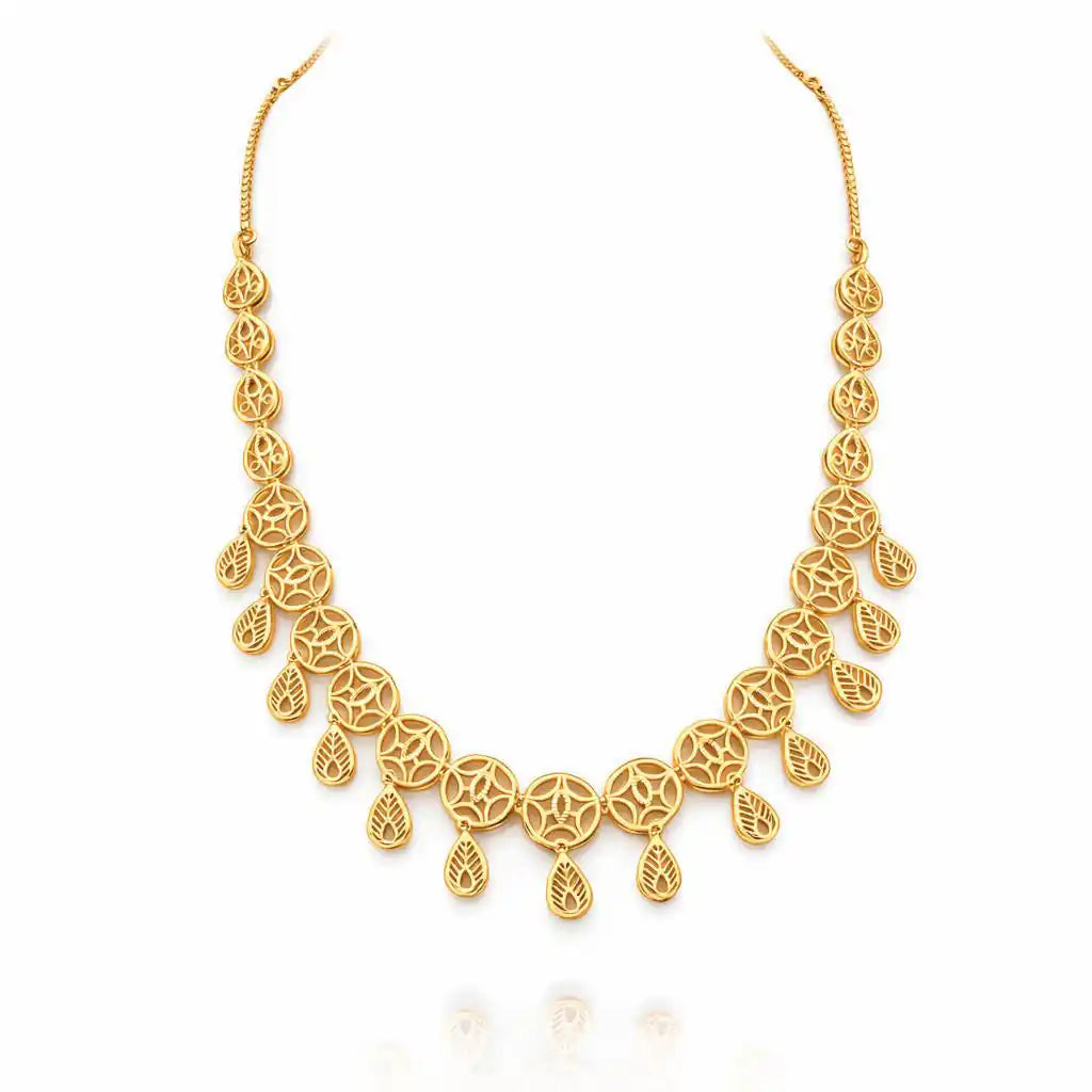 Golden Necklace Short PGNS76-035