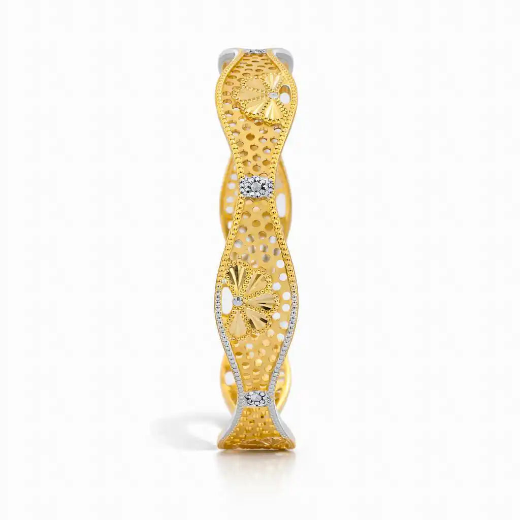 Rhodium Bangle PRGB128-062