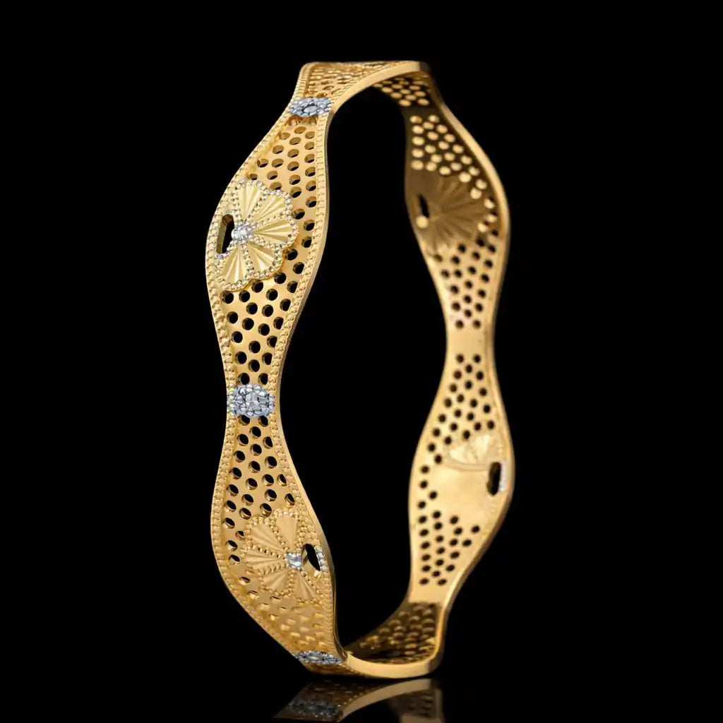 Rhodium Bangle PRGB128-062