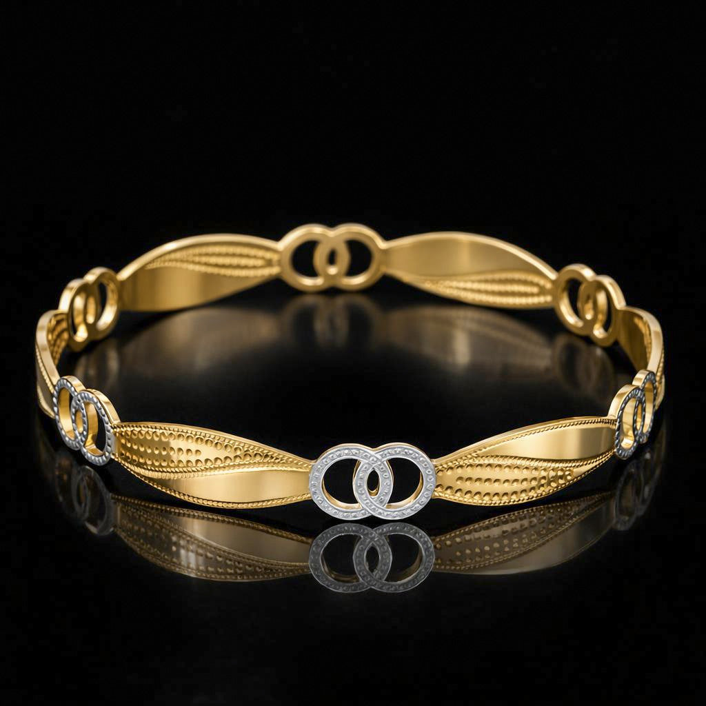 Rhodium Bangle PRGB218-091