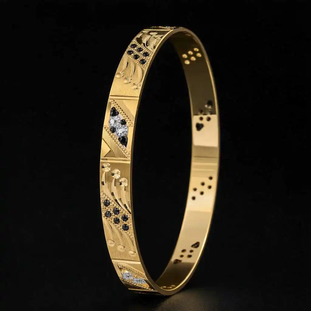 Rhodium Bangle PRGB260-091