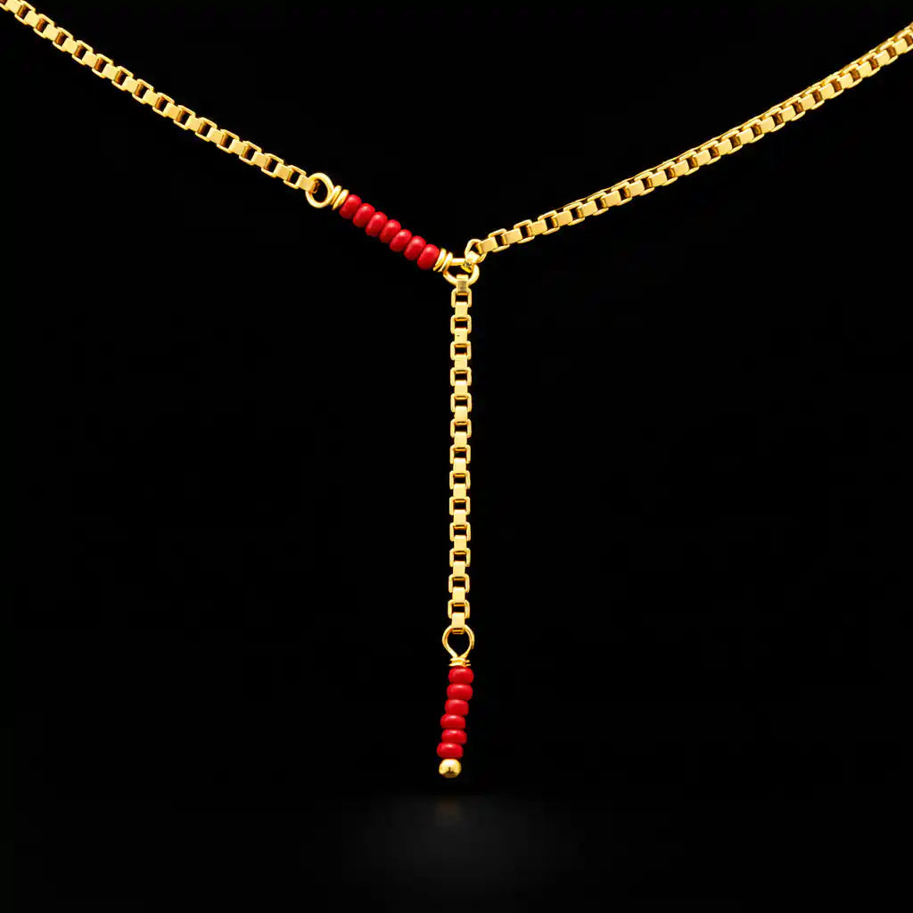 Red Bead Necklace PPNS11C-053