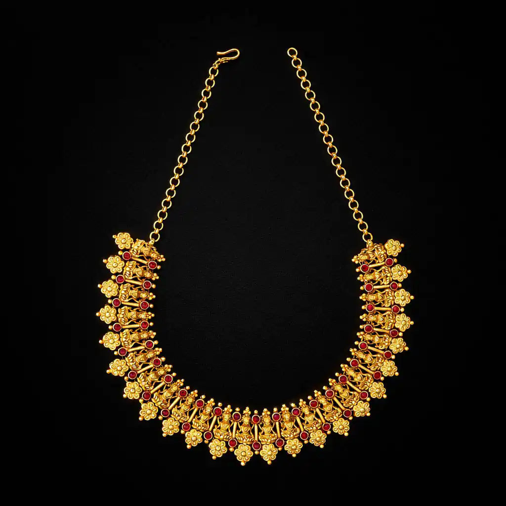 Geru Stone Necklace Short With Stud PSGRNSSR39R-0301, PSGRSTSR25R-002