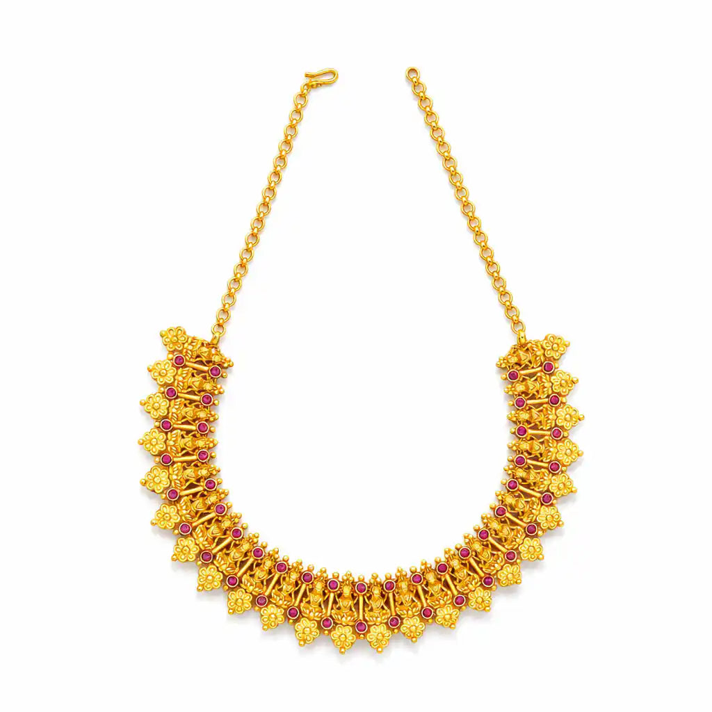 Geru Stone Necklace Short With Stud PSGRNSSR39R-0301, PSGRSTSR25R-002