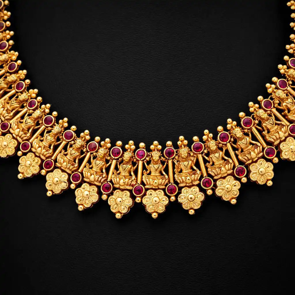 Geru Stone Necklace Short With Stud PSGRNSSR39R-0301, PSGRSTSR25R-002