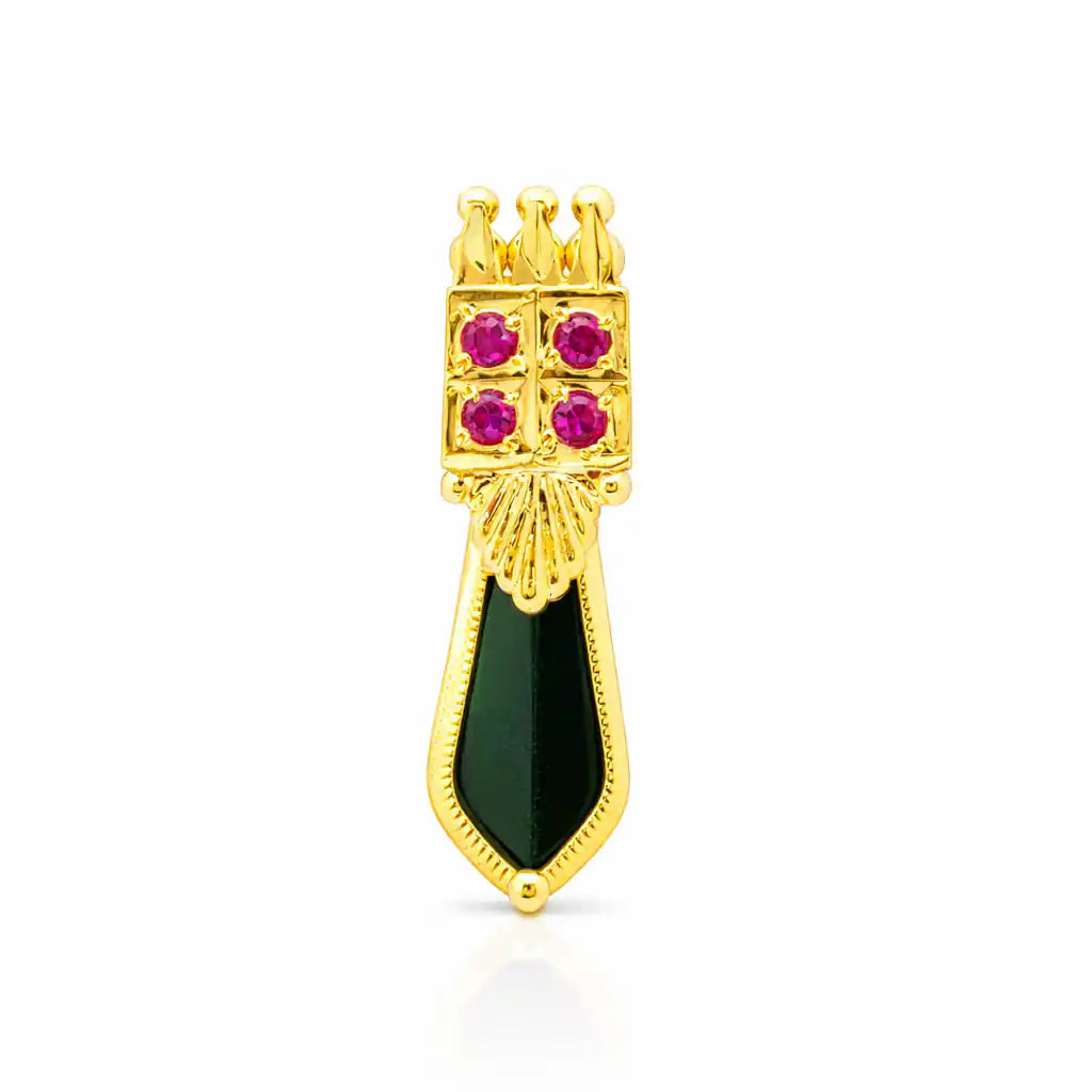Palakka Stone necklace with stud PSPKNNG10-0002, PSPKSTNG16-081