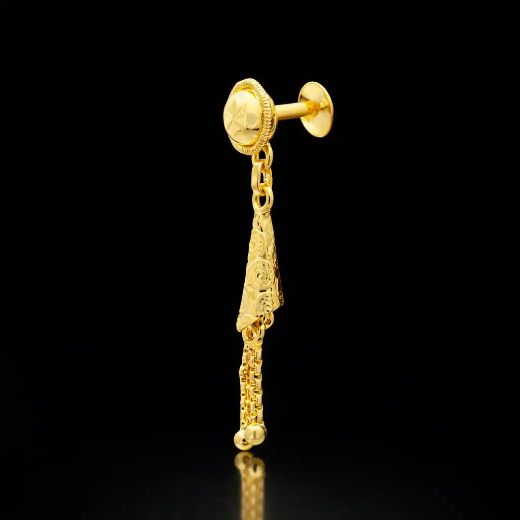 Golden Hanging Stud PGHST384c-001