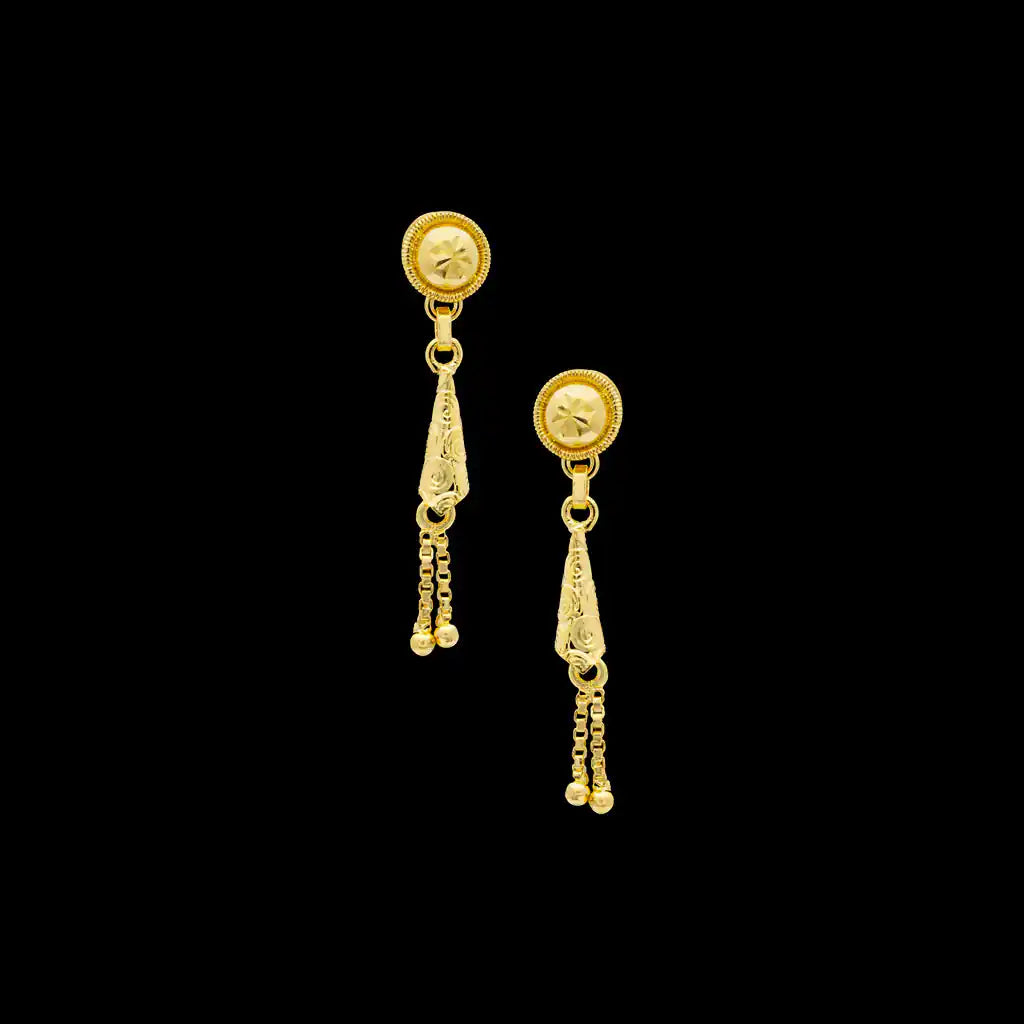 Golden Hanging Stud PGHST384c-001