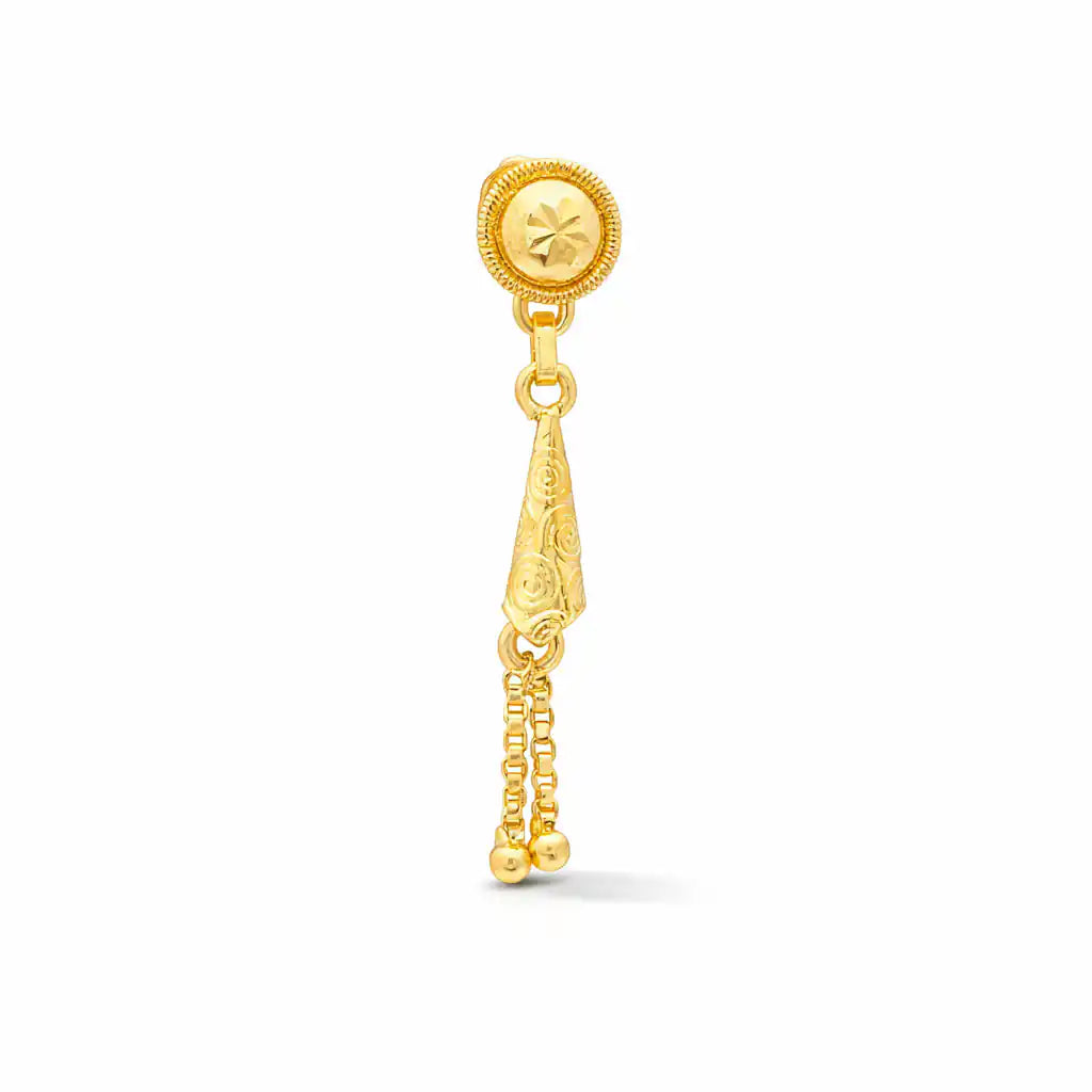 Golden Hanging Stud PGHST384c-001