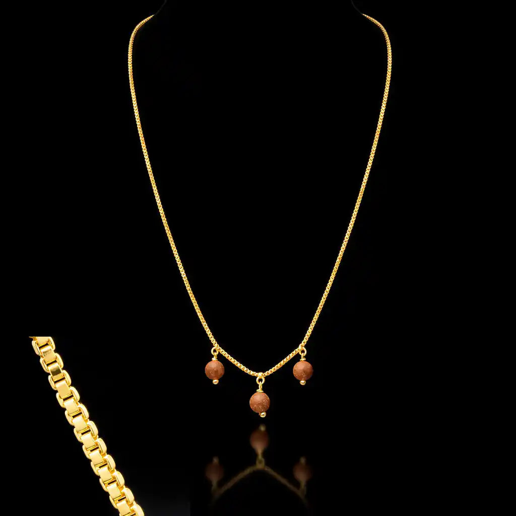 Sand stone Bead Necklace PPNS85-053