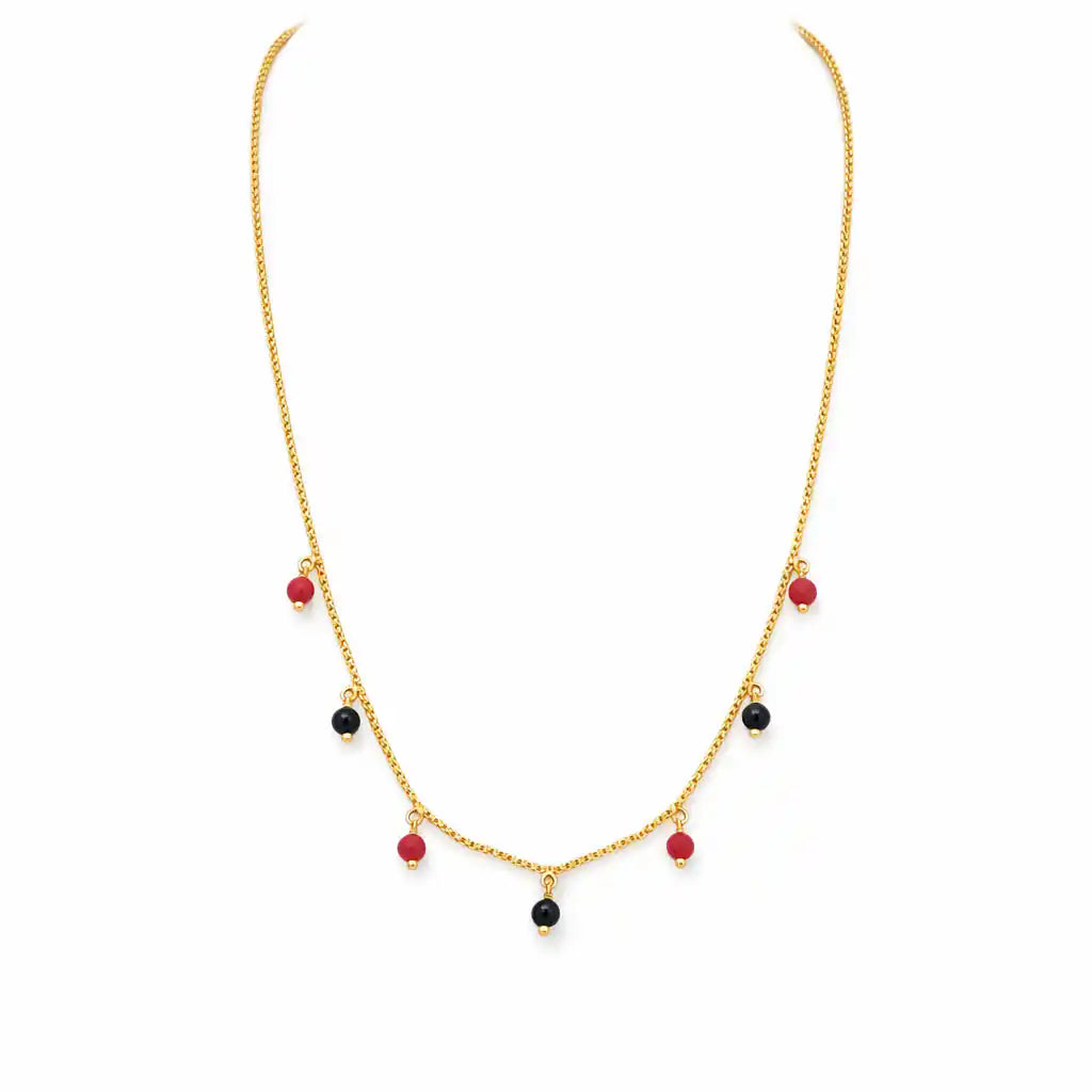Black Bead Necklace PPNS3CBO-063