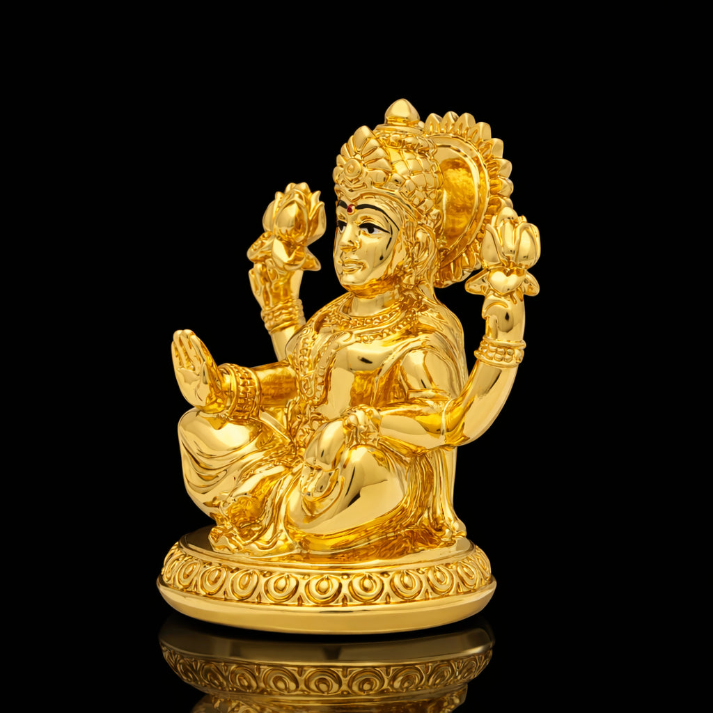 Gold Layered Goddess Lakshmi Idol for Wealth & Prosperity PIDRGL29-002