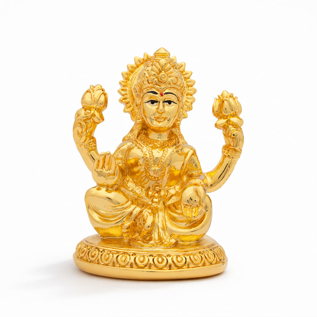 Gold Layered Goddess Lakshmi Idol for Wealth & Prosperity PIDRGL29-002