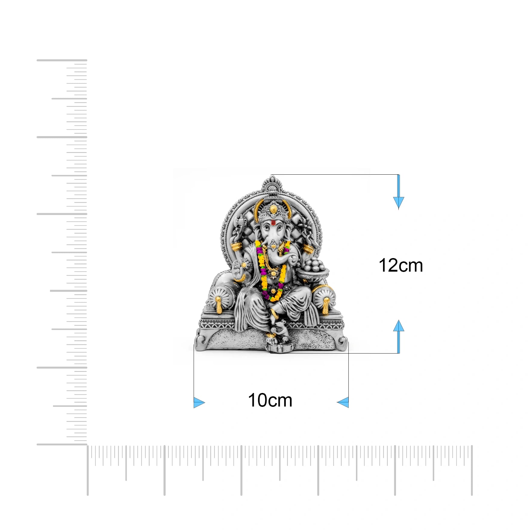 Sacred Ganesha Idol with Floral Garland PIDSRSG33-006