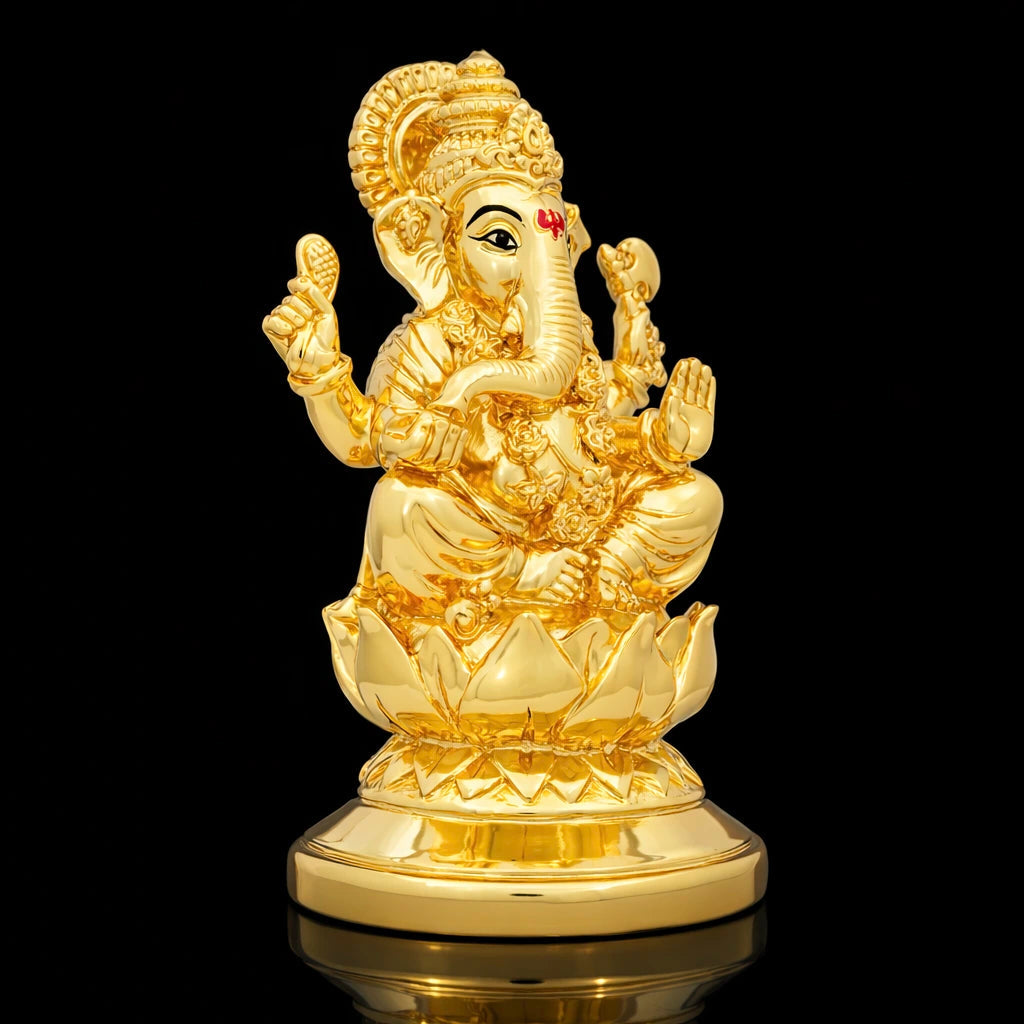 Vighnaharta 24K Gold-Layered Ganesha Murti PIDRGG102-007