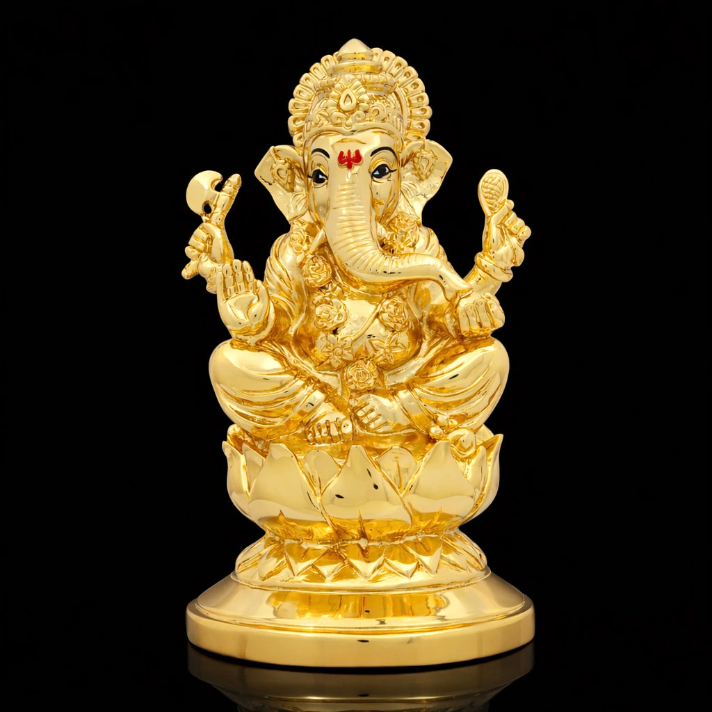 Vighnaharta 24K Gold-Layered Ganesha Murti PIDRGG102-007