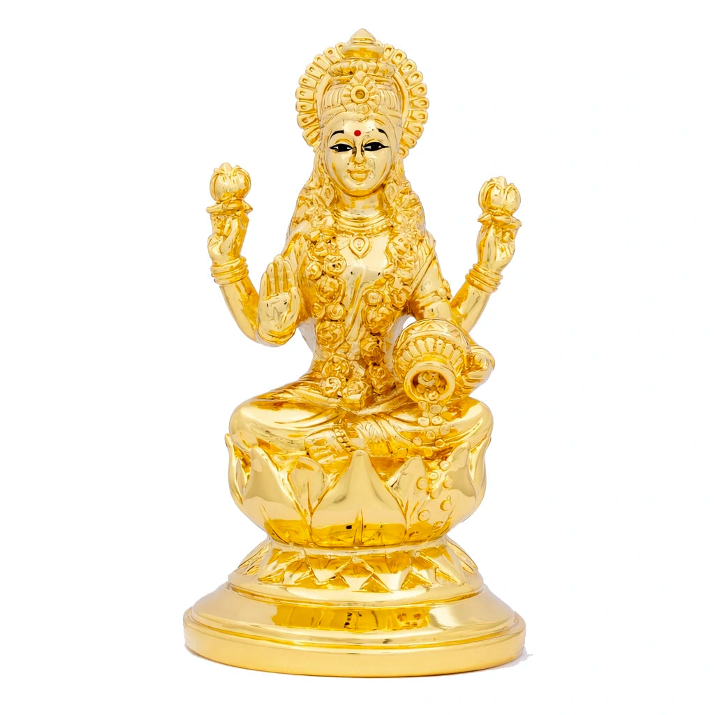 Dhanalakshmi Gold-Layered Idol PIDRGL45-007