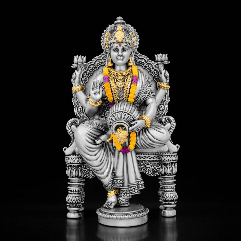 Silver finish Lakshmi Murti for Prosperity PIDRSL12-0061