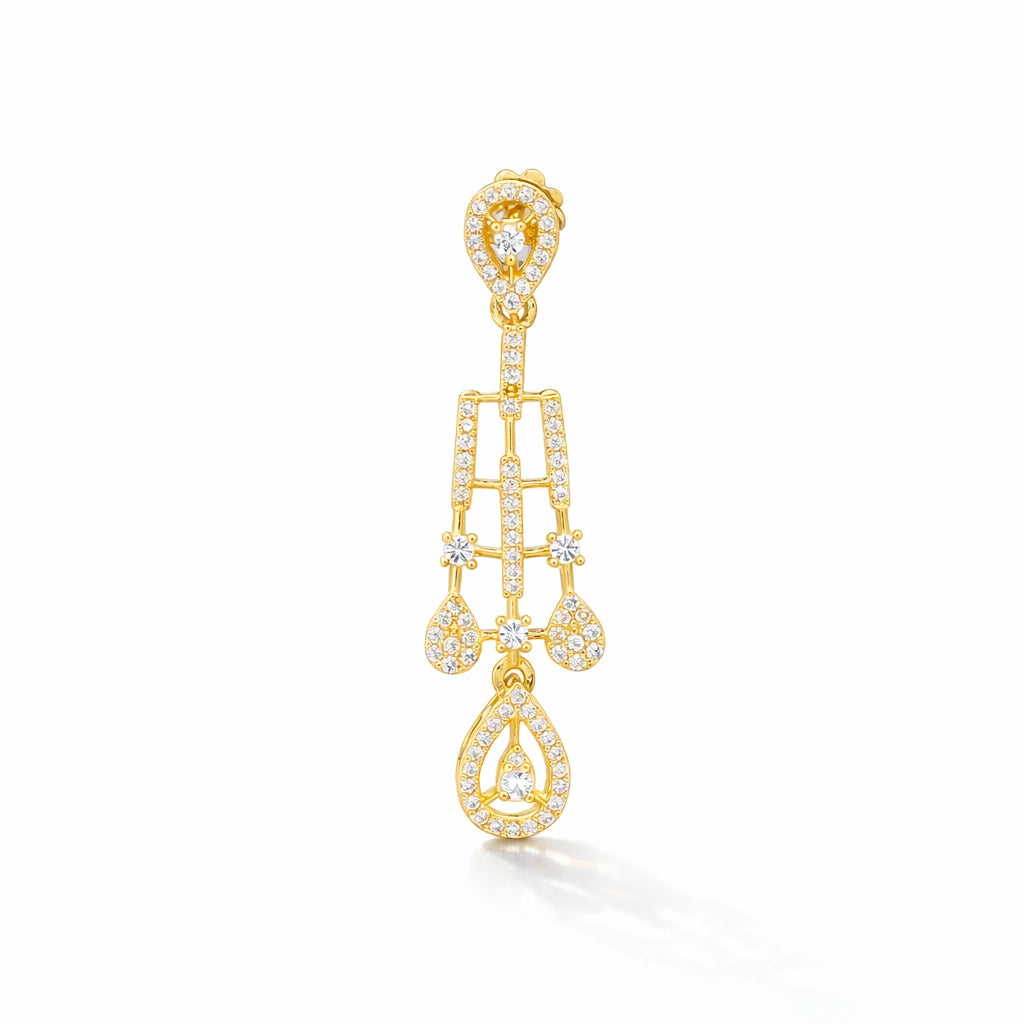Premium Stone Necklace Short With Stud PMSNS38W-0021, PMSHST52W-003