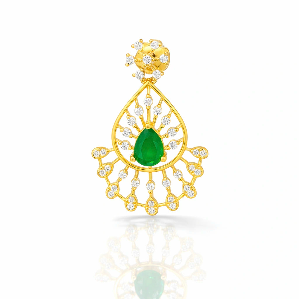Premium Stone Necklace Short With Stud PMSNS108WG-008, PMSHST147WG-082