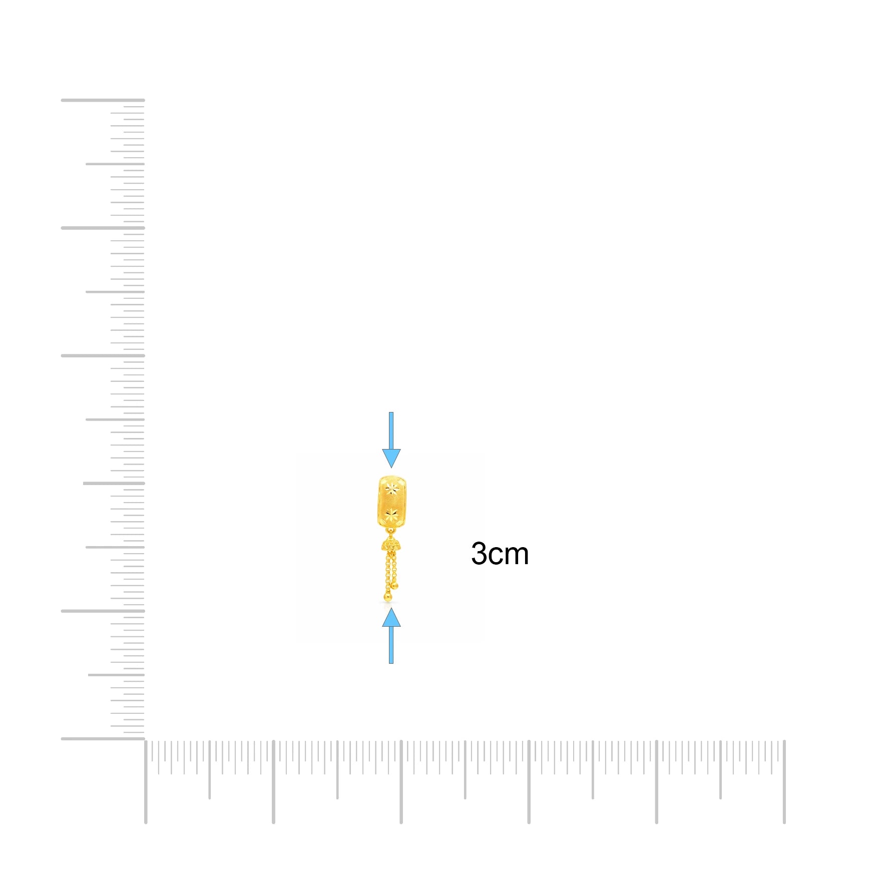 Golden Hanging Stud PGHST75-061
