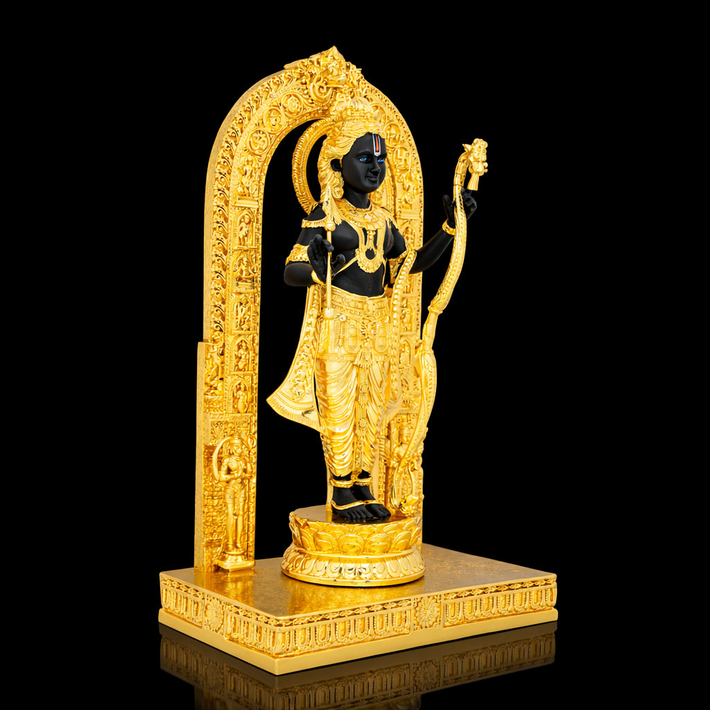 Lord Rama Gold Layered Idol with Arch PIDRBSR2-0052