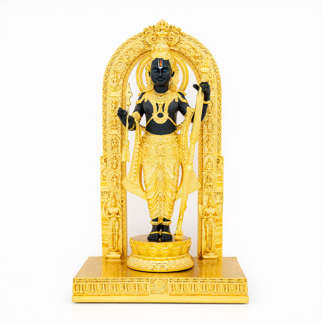 Lord Rama Gold Layered Idol with Arch PIDRBSR2-0052