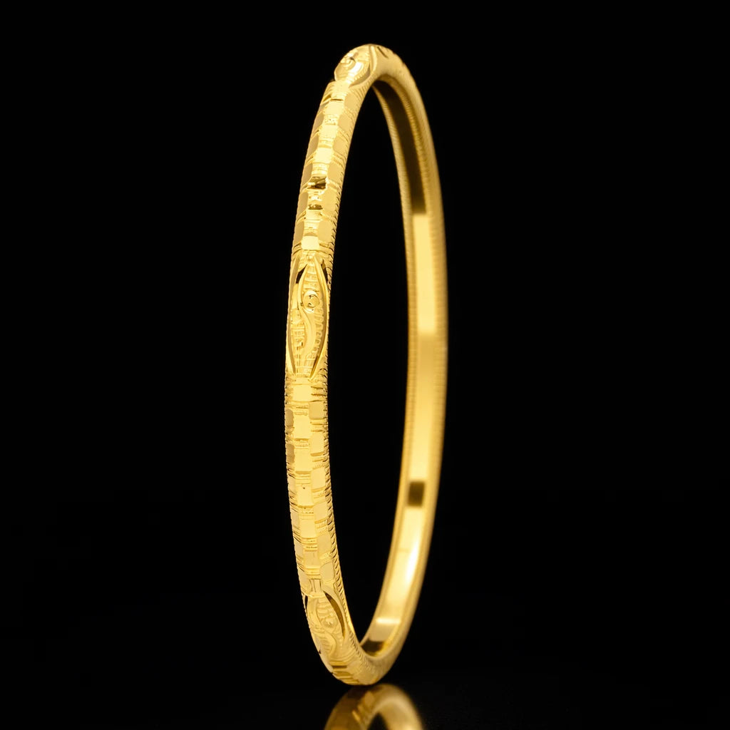 Designer 24kt gold plated bangle