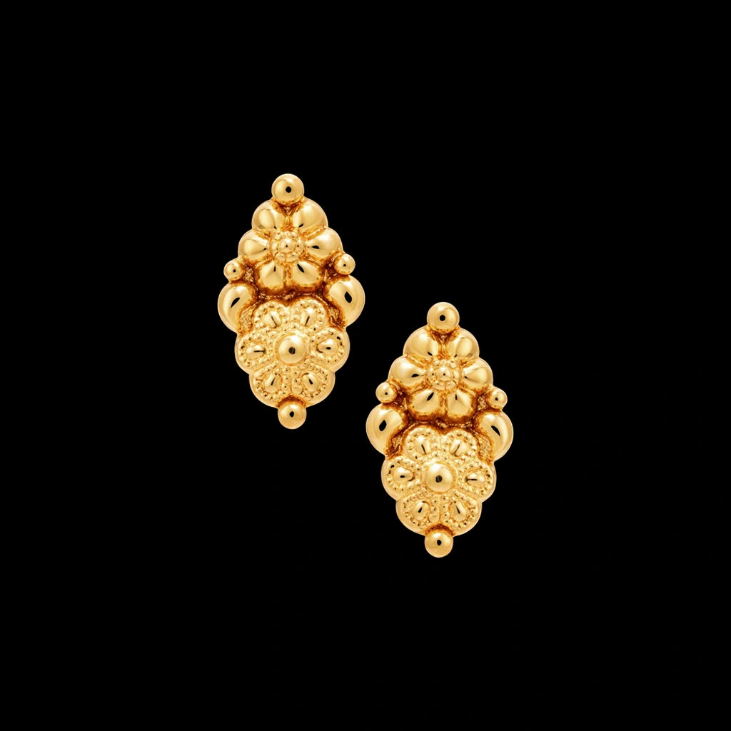 Geru Stone Necklace Short With Stud PGGRNSSR47-035, PGGRSTSR1-021