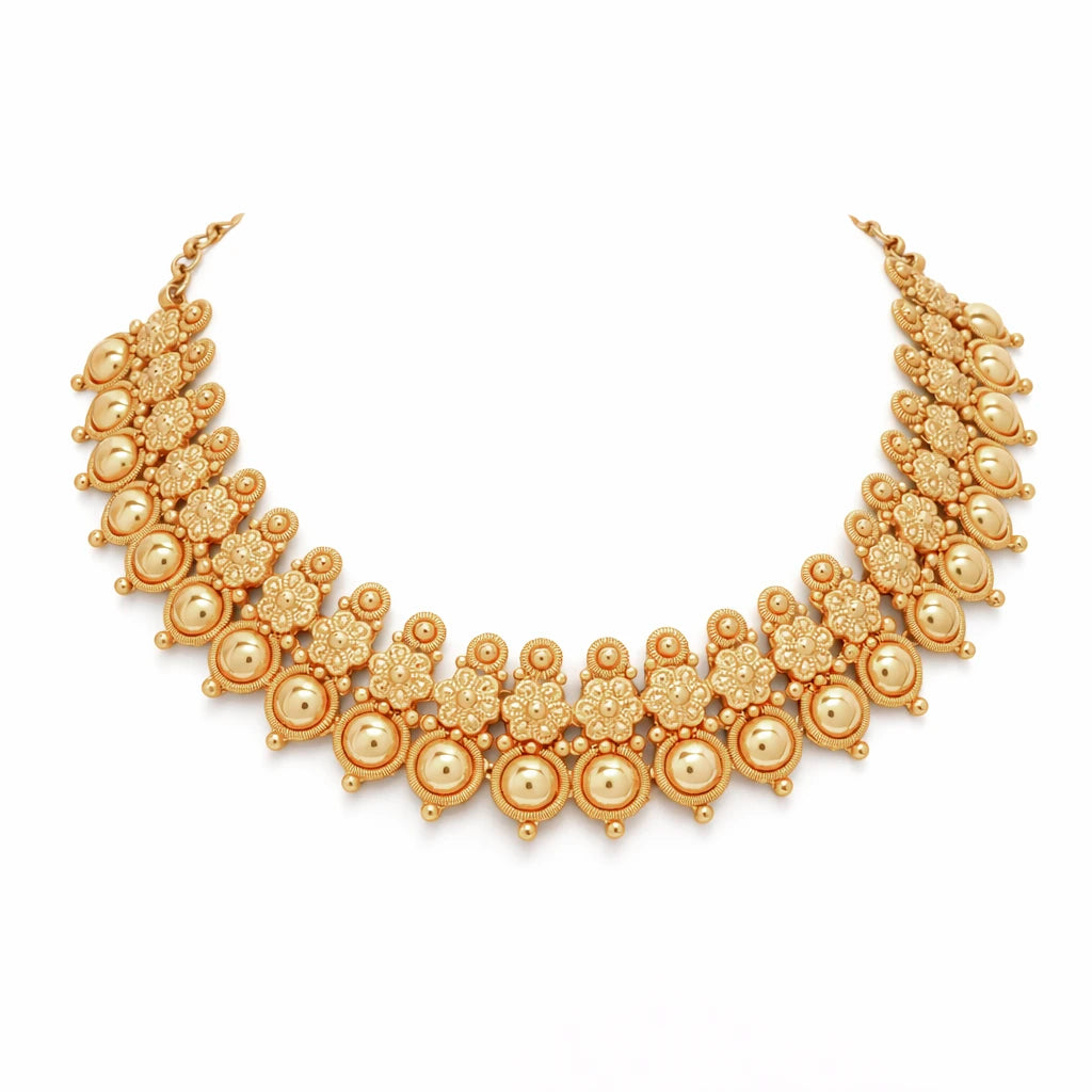 Geru Stone Necklace Short With Stud PGGRNSSR39-085, PGGRSTSR5-041