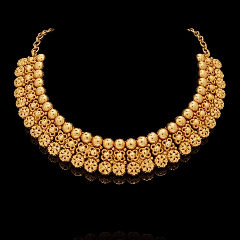 Geru Stone Necklace Short With Stud PGGRNSSR40-085, PGGRSTSR6-041