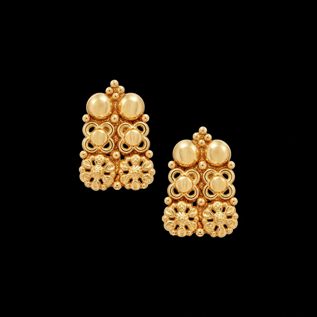 Geru Stone Necklace Short With Stud PGGRNSSR40-085, PGGRSTSR6-041